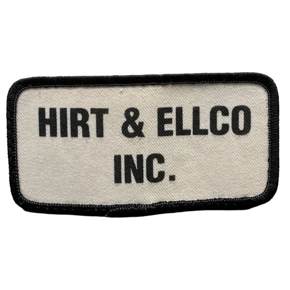 Vintage Hirt & Ellco Inc Embroidered Patch HVAC Company Batesville IN Rectangle - Picture 1 of 4